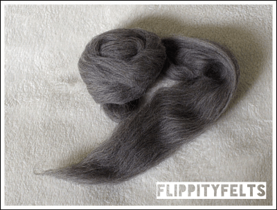 Natural grey wool tops
